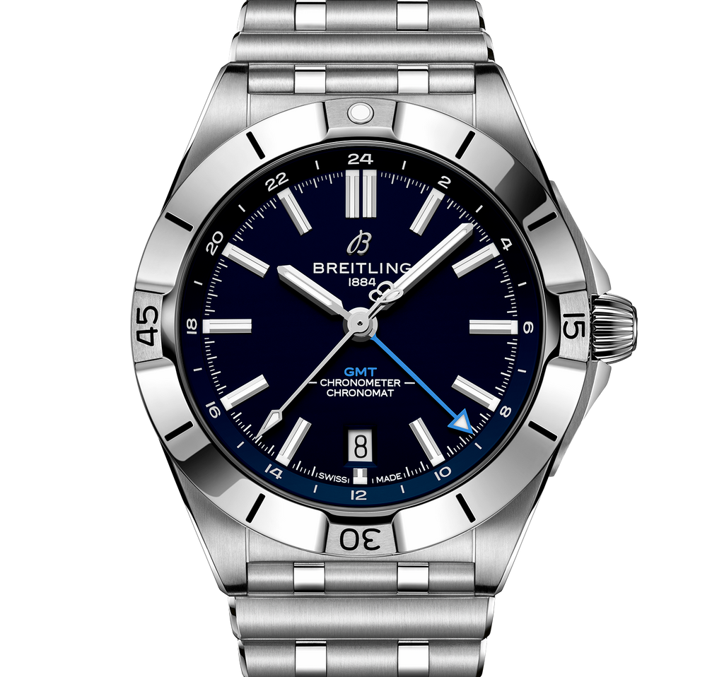 Breitling Chronomat Automatic GMT 40 NFL Tennessee Titans Edition with Stainless Steel Bracelet