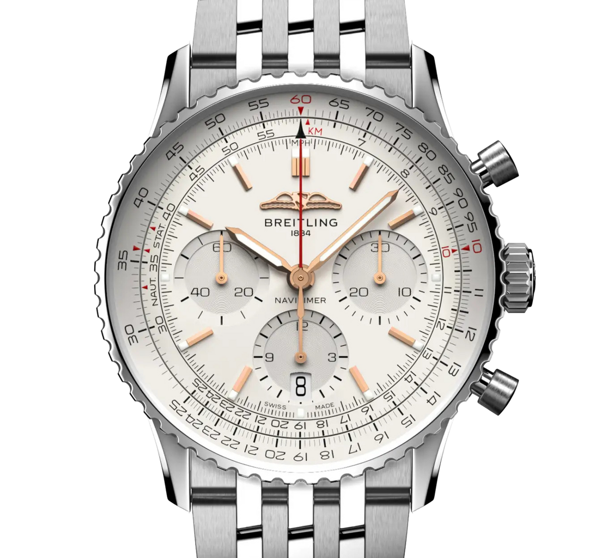 Breitling Navitimer B01 Chronograph 41 Watch with Ivory Dial