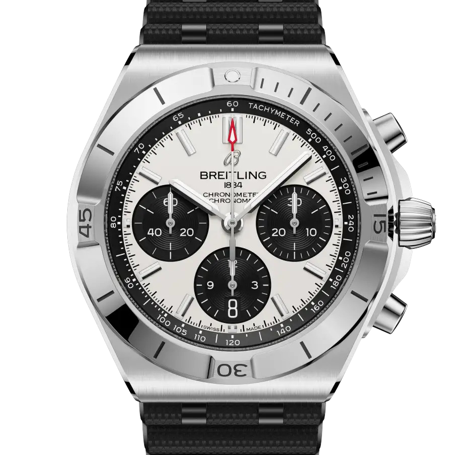 Breitling Chronomat B01 Chronograph 42 Watch with Black Rubber Strap