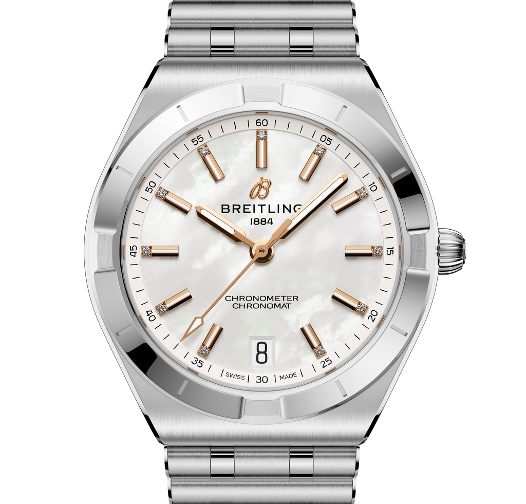 Breitling Chronomat Automatic 36 Watch with Mother of Pearl Dial