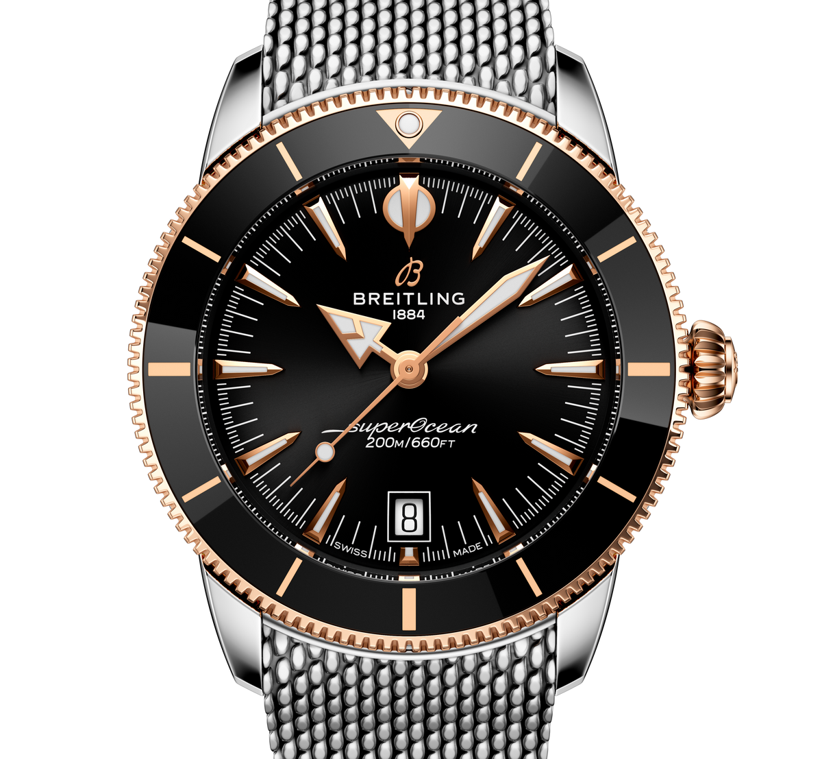 Breitling Superocean Heritage B31 Automatic 42 Watch with Mesh Bracelet