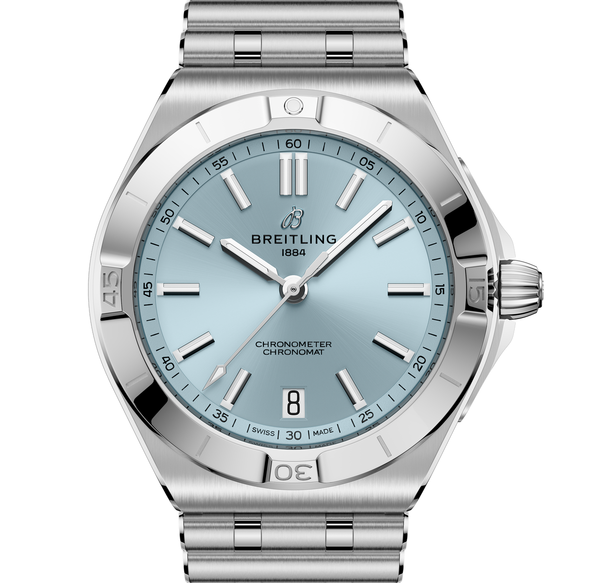 Breitling Chronomat B31 Automatic 40 Watch with Ice Blue Dial