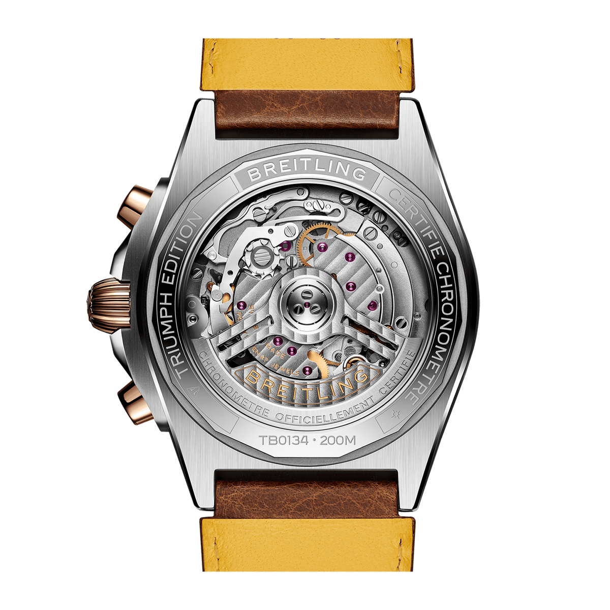 Breitling Chronomat B01 42 Triumph Watch with Brown Leather Strap