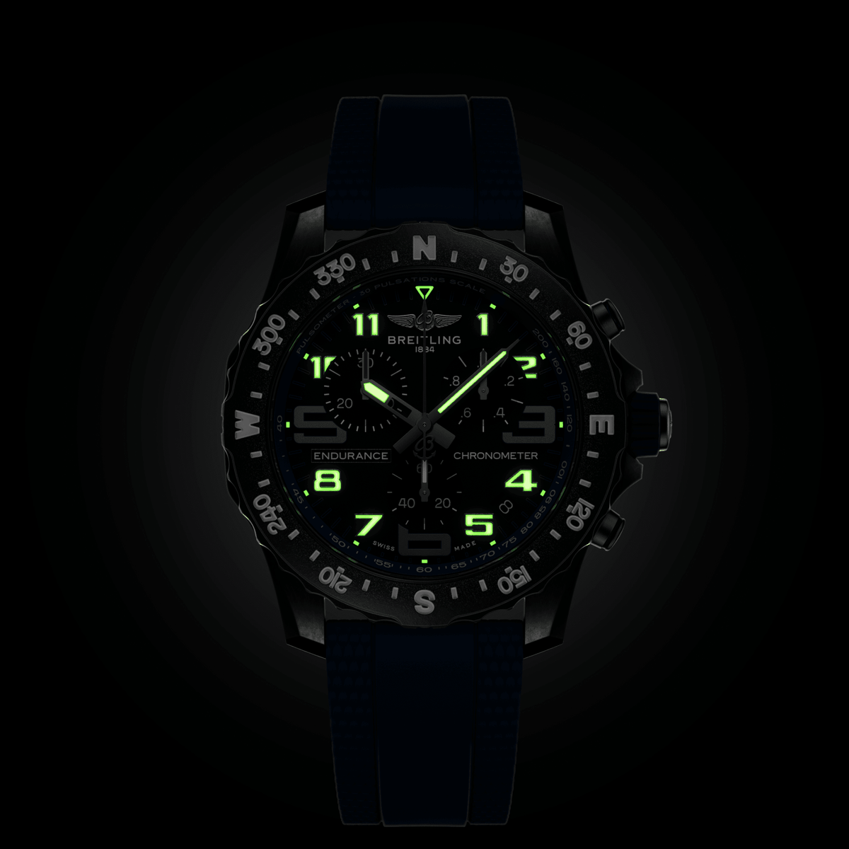 Breitling Endurance Pro 44 Watch with Navy Blue Strap