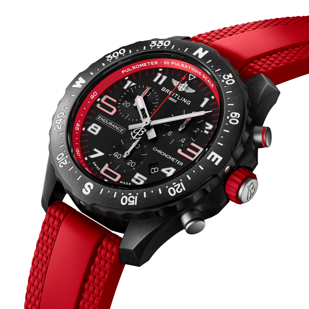 Breitling Endurance Pro 38 Watch with Red Strap
