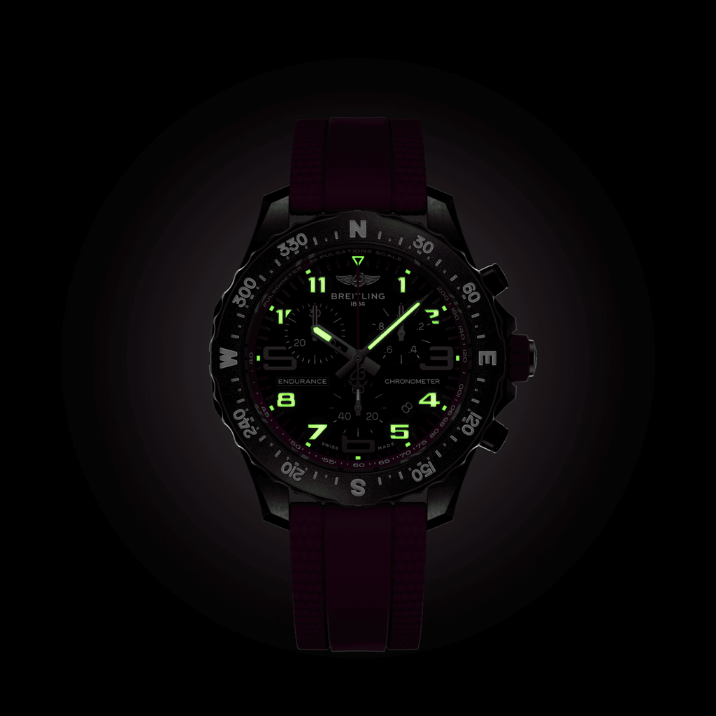 Breitling Endurance Pro 38 Watch with Purple Strap