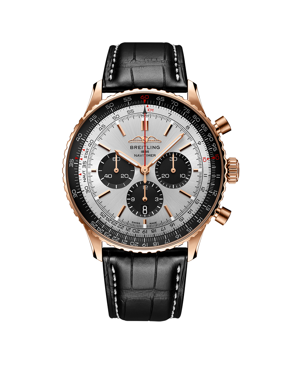 Breitling Navitimer B01 46mm Watch with Silver Dial